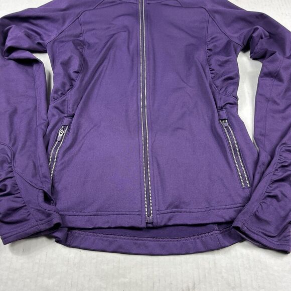 Athleta Womens Half Mile Running Jacket Purple Performance Hooded Full Zip XS/S - Picture 2 of 12